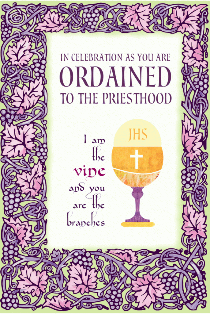 Ordination Day - Religious Cards - OR95 Pack of 12 2 designs